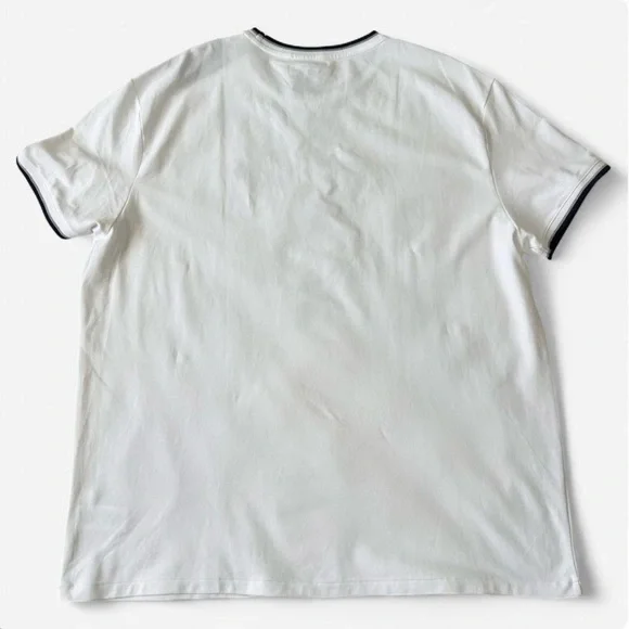 Polo Ralph Lauren T Shirt XXL White Navy Trim Logo Tee Preppy Minimalist NWT - Picture 3 of 6